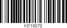 Código de barras (EAN, GTIN, SKU, ISBN): 'KP18070'