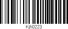 Código de barras (EAN, GTIN, SKU, ISBN): 'Kjh0223'