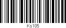 Código de barras (EAN, GTIN, SKU, ISBN): 'Ks105'