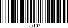 Código de barras (EAN, GTIN, SKU, ISBN): 'Ks107'
