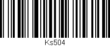 Código de barras (EAN, GTIN, SKU, ISBN): 'Ks504'