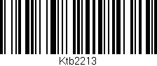 Código de barras (EAN, GTIN, SKU, ISBN): 'Ktb2213'