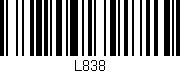 Código de barras (EAN, GTIN, SKU, ISBN): 'L838'