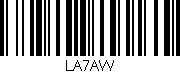 Código de barras (EAN, GTIN, SKU, ISBN): 'LA7AW'