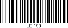 Código de barras (EAN, GTIN, SKU, ISBN): 'LE-198'