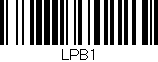 Código de barras (EAN, GTIN, SKU, ISBN): 'LPB1'