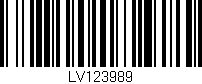 Código de barras (EAN, GTIN, SKU, ISBN): 'LV123989'