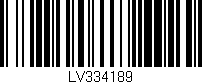 Código de barras (EAN, GTIN, SKU, ISBN): 'LV334189'