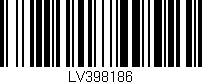 Código de barras (EAN, GTIN, SKU, ISBN): 'LV398186'