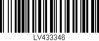 Código de barras (EAN, GTIN, SKU, ISBN): 'LV433346'