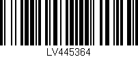 Código de barras (EAN, GTIN, SKU, ISBN): 'LV445364'