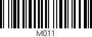 Código de barras (EAN, GTIN, SKU, ISBN): 'M011'
