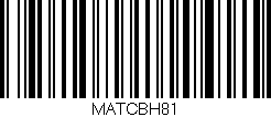 Código de barras (EAN, GTIN, SKU, ISBN): 'MATCBH81'