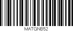 Código de barras (EAN, GTIN, SKU, ISBN): 'MATGNB52'