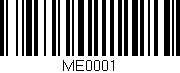 Código de barras (EAN, GTIN, SKU, ISBN): 'ME0001'