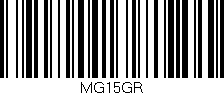 Código de barras (EAN, GTIN, SKU, ISBN): 'MG15GR'