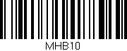 Código de barras (EAN, GTIN, SKU, ISBN): 'MHB10'