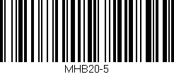 Código de barras (EAN, GTIN, SKU, ISBN): 'MHB20-5'