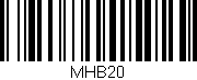 Código de barras (EAN, GTIN, SKU, ISBN): 'MHB20'