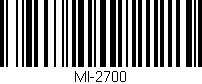 Código de barras (EAN, GTIN, SKU, ISBN): 'MI-2700'