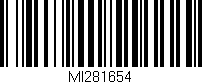 Código de barras (EAN, GTIN, SKU, ISBN): 'MI281654'