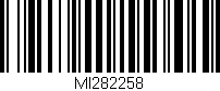 Código de barras (EAN, GTIN, SKU, ISBN): 'MI282258'