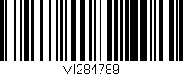 Código de barras (EAN, GTIN, SKU, ISBN): 'MI284789'