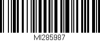 Código de barras (EAN, GTIN, SKU, ISBN): 'MI285987'