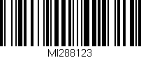 Código de barras (EAN, GTIN, SKU, ISBN): 'MI288123'