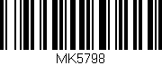 Código de barras (EAN, GTIN, SKU, ISBN): 'MK5798'