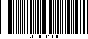Código de barras (EAN, GTIN, SKU, ISBN): 'MLB994413998'
