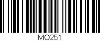 Código de barras (EAN, GTIN, SKU, ISBN): 'MO251'