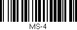 Código de barras (EAN, GTIN, SKU, ISBN): 'MS-4'