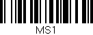 Código de barras (EAN, GTIN, SKU, ISBN): 'MS1'