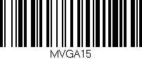 Código de barras (EAN, GTIN, SKU, ISBN): 'MVGA15'