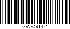 Código de barras (EAN, GTIN, SKU, ISBN): 'MVW441671'