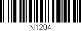Código de barras (EAN, GTIN, SKU, ISBN): 'N1204'