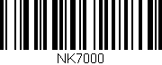 Código de barras (EAN, GTIN, SKU, ISBN): 'NK7000'