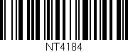 Código de barras (EAN, GTIN, SKU, ISBN): 'NT4184'