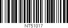 Código de barras (EAN, GTIN, SKU, ISBN): 'NT51017'