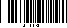 Código de barras (EAN, GTIN, SKU, ISBN): 'NTH206089'