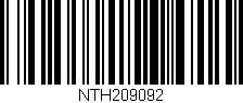 Código de barras (EAN, GTIN, SKU, ISBN): 'NTH209092'