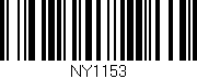 Código de barras (EAN, GTIN, SKU, ISBN): 'NY1153'