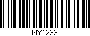 Código de barras (EAN, GTIN, SKU, ISBN): 'NY1233'