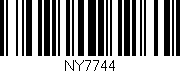 Código de barras (EAN, GTIN, SKU, ISBN): 'NY7744'