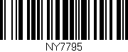 Código de barras (EAN, GTIN, SKU, ISBN): 'NY7795'