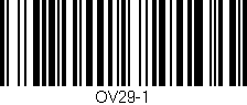 Código de barras (EAN, GTIN, SKU, ISBN): 'OV29-1'