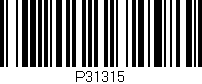Código de barras (EAN, GTIN, SKU, ISBN): 'P31315'