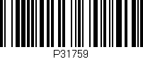 Código de barras (EAN, GTIN, SKU, ISBN): 'P31759'
