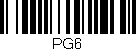 Código de barras (EAN, GTIN, SKU, ISBN): 'PG6'